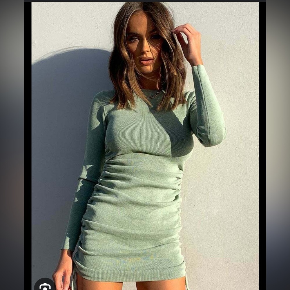 Lioness Green Long Sleeve Dress